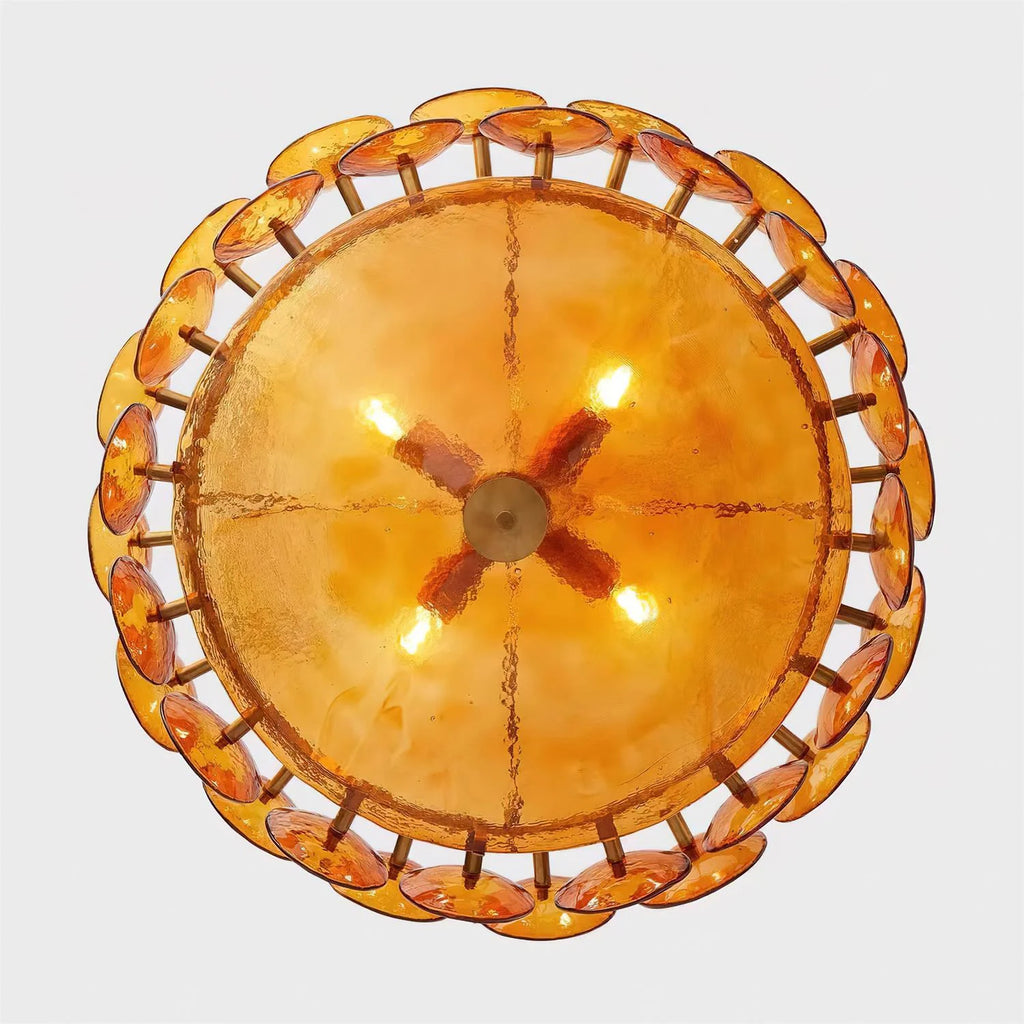 Ceiling Pendant Light | Metal & Glass | Dimmer Compatible