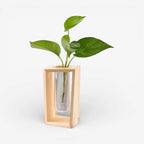 Flower Vase | Tubular Wooden Stand