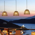 Bell Lantern | Solar Handwoven Rattan & Weatherproof