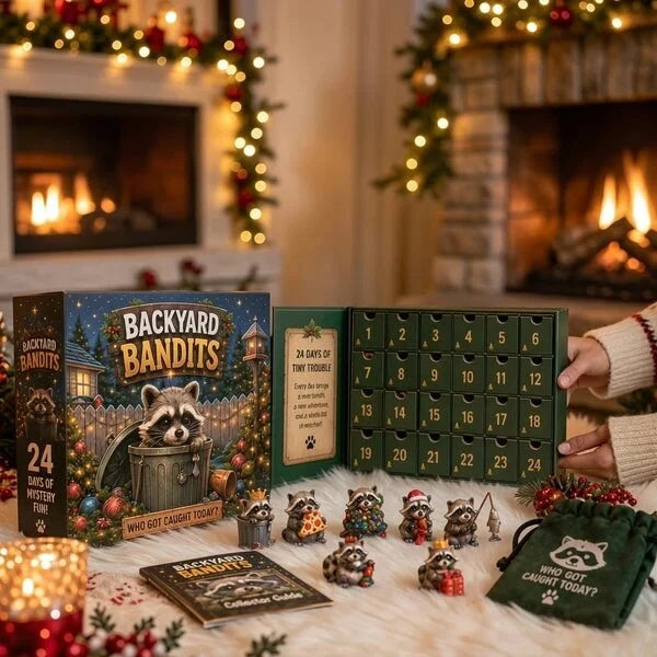 Raccoon Advent Calendar | 24 Collectible Figures | 24 Doors