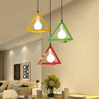 Pendant Light | Vintage Pyramidal & Wrought Iron | Warm Glow