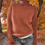 Sweater | Wool Knit Crew Neck | Loose Fit & Long Sleeves