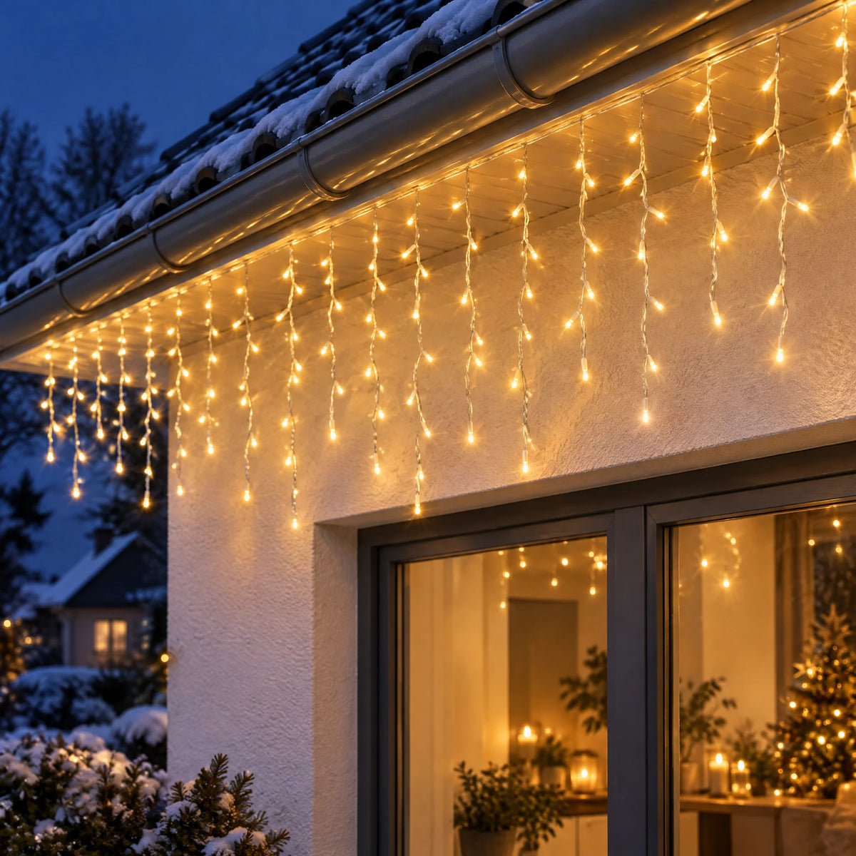Icicle String Lights | LED Light Curtain & 5 Color Options | 5 m or 10 m