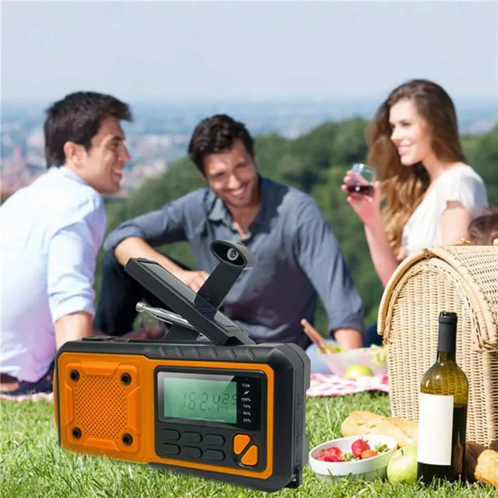 Emergency Radio | Solar & Hand Crank Powered | Weather Alerts & Phone Charging
