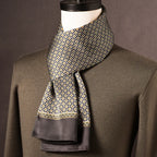 Silk Scarf | 100% Mulberry Silk Polka Dot Double-Layered | 160 x 25 cm
