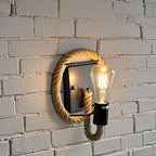 LED Wall Sconce | Coil-Inspired Black Metal