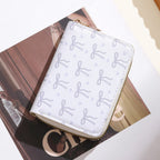 Wallet | Bow Pattern & Zipper Closure | Multiple Card Slots