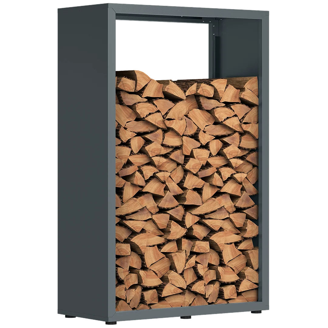 Firewood Rack | Weather-Resistant Galvanized Steel | Adjustable Feet