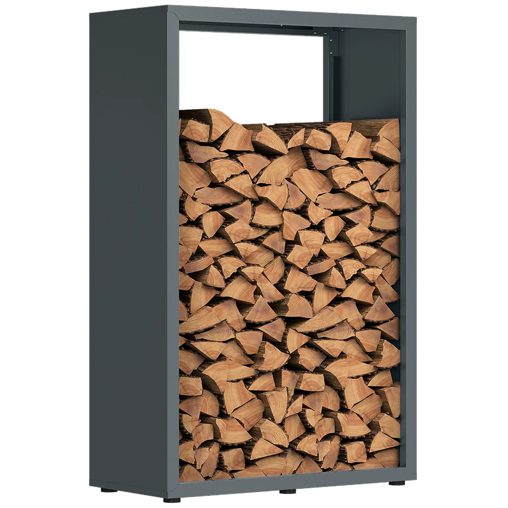 Firewood Rack | Galvanized Steel & Weather-Resistant | Adjustable Feet