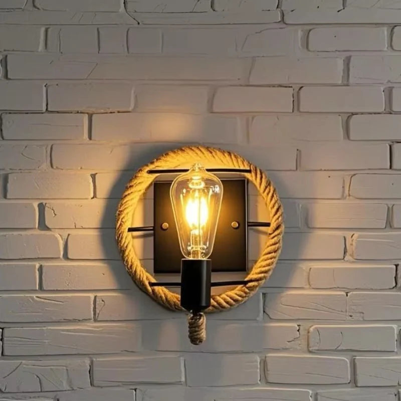 LED Wall Sconce | Coil-Inspired Black Metal