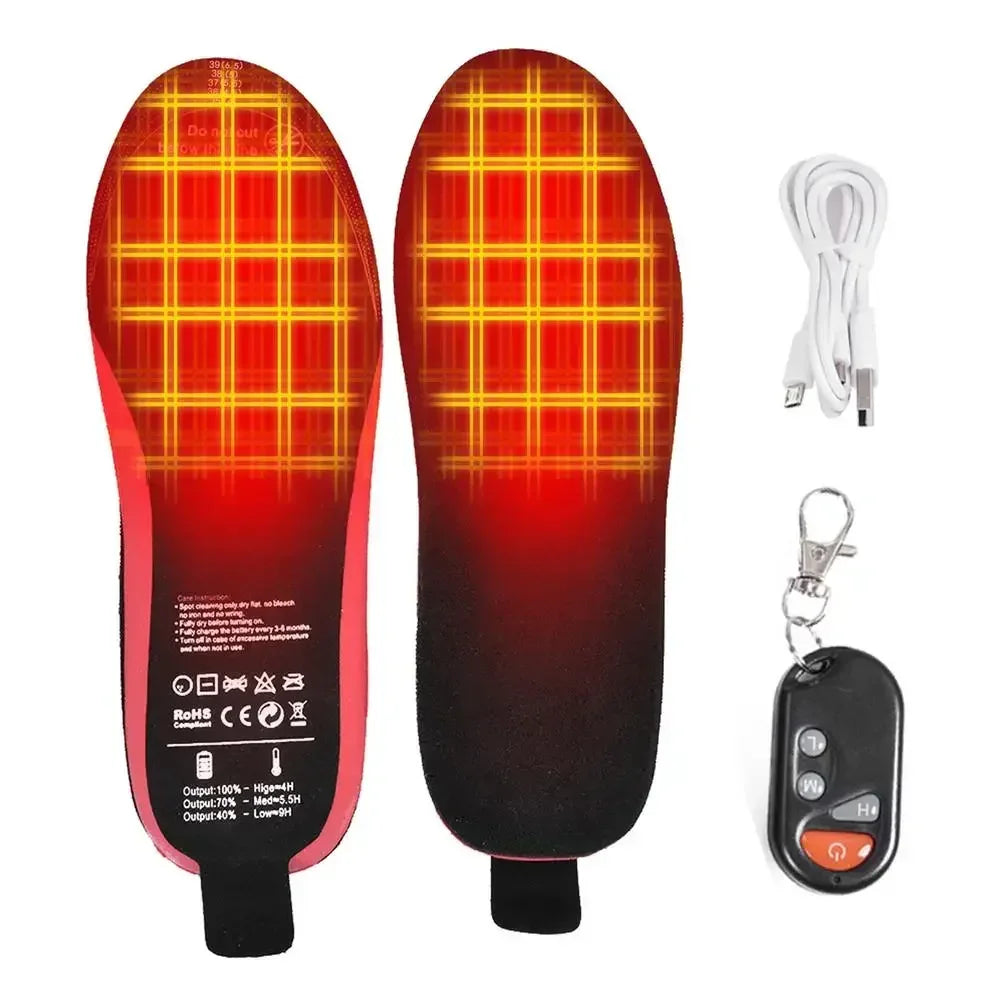 Heated Insoles | Rechargeable With Wireless Remote | 3 Heat Settings