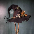 Witch Hat | Floral Design & Lightweight Adjustable Fit