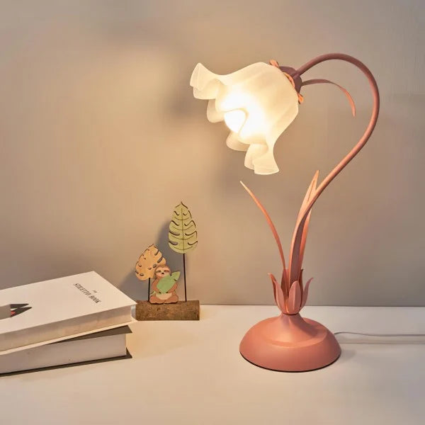 Table Lamp | Adjustable Arm & Vintage Floral | Cozy Ambient Glow