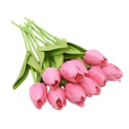 Artificial Tulip Stems | Realistic Silk-Like Blooms | Set of 10