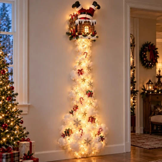 Christmas Wall Decoration | Cascading Design & Warm Lights