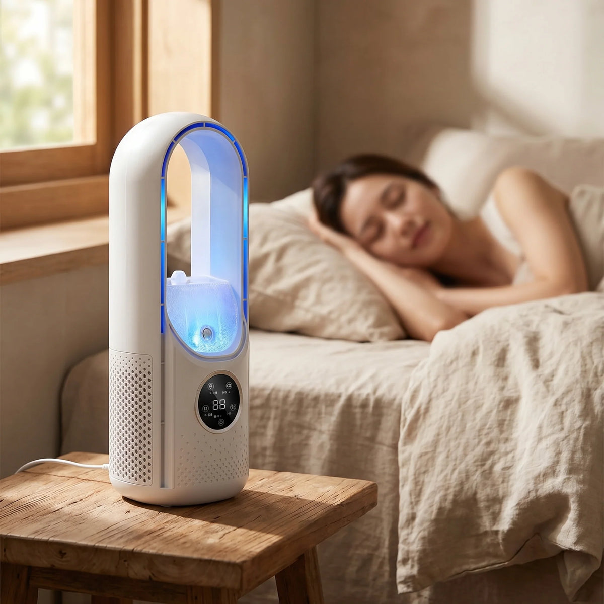 Portable Air Conditioner | Bladeless, USB-Powered & Ultra-Quiet | 100 ml Tank