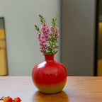 Vase | Pomegranate-Inspired Sculptural & Hand-Shaped | For Dried Flowers