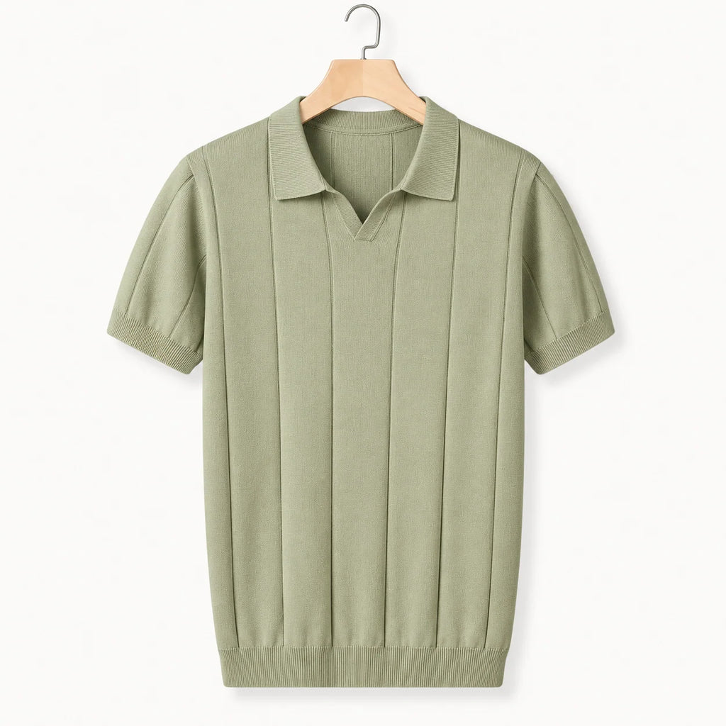 Men's Polo Shirt | Knitted Slim Fit & Ribbed Cotton