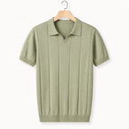 Men's Polo Shirt | Knitted Slim Fit & Ribbed Cotton
