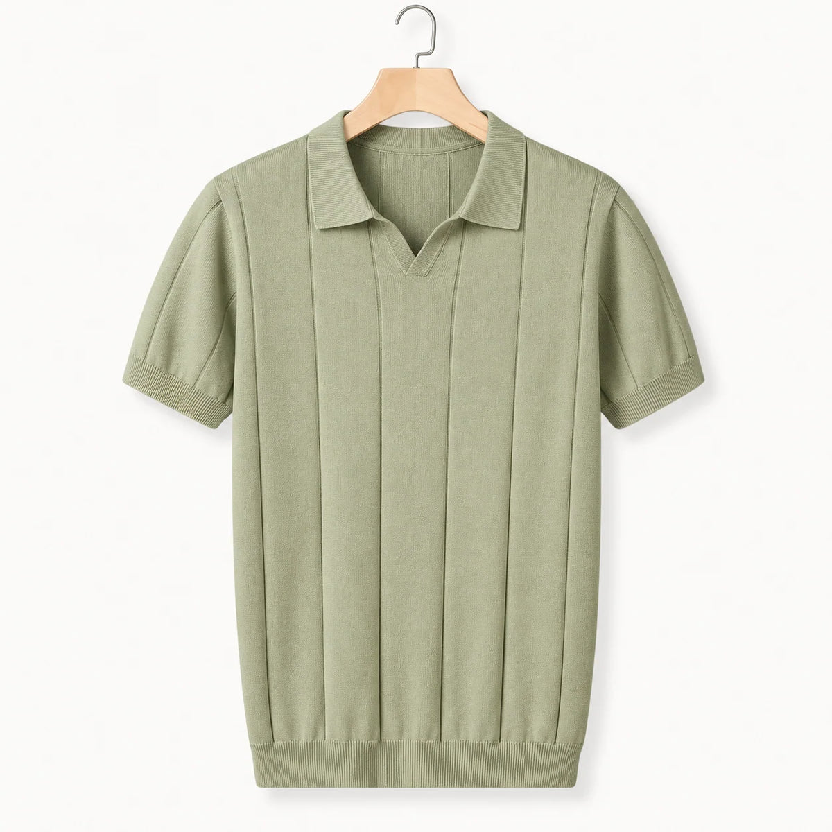 Men's Polo Shirt | Knitted Slim Fit & Ribbed Cotton