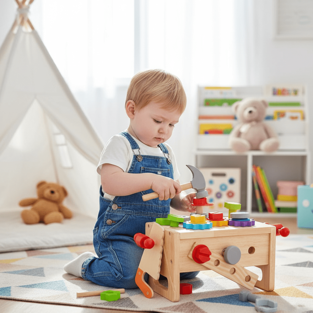 Wooden Tool Set for Kids | Multifunctional Workbench & Storage Box | 29-Piece Set