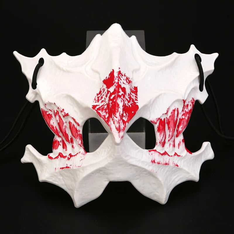 Half-Face Costume Mask | Sculpted Fangs & Adjustable Strap