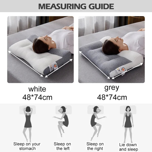Orthopedic Neck Pillow | Ergonomic Contour & Ear-Friendly