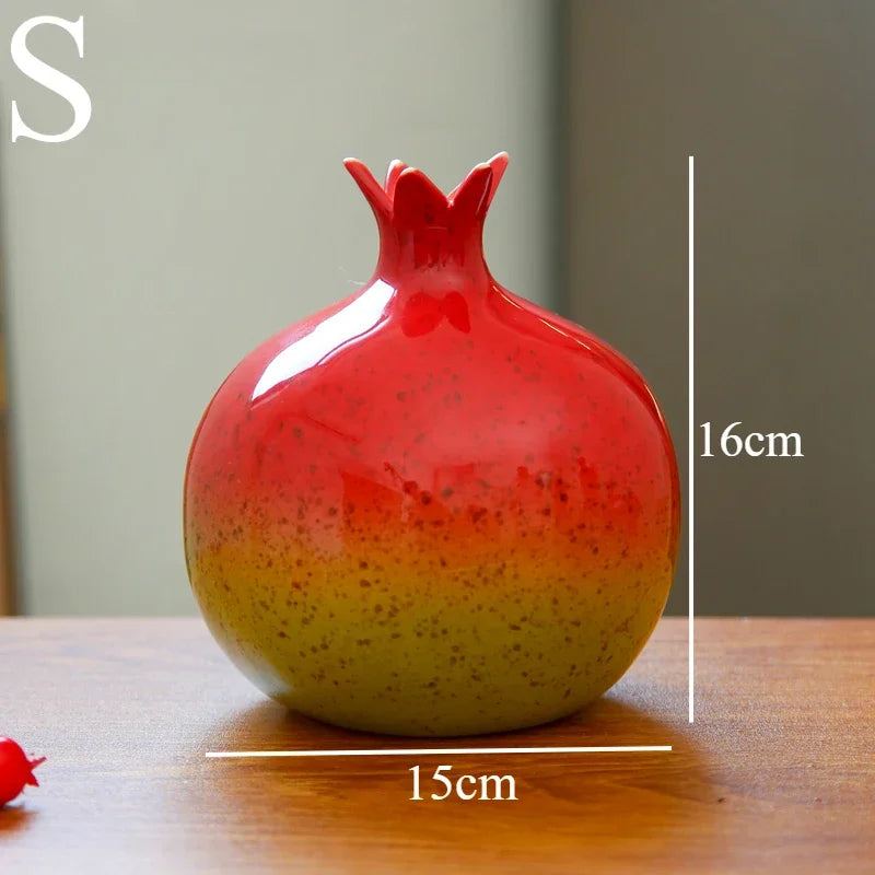 Vase | Pomegranate-Inspired Sculptural & Hand-Shaped | For Dried Flowers