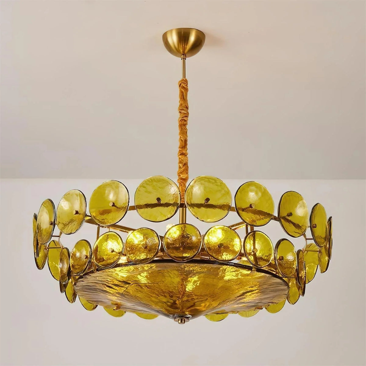 Ceiling Pendant Light | Metal & Glass | Dimmer Compatible