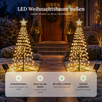 Outdoor LED Christmas Tree | Solar-Powered Spiral With Star | 90 cm