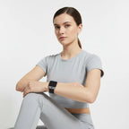 Smartwatch | Rectangular Touchscreen Calls & Notifications | Silicone Strap