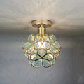 Pendant Lamp | Floral Petal Design & Glass & Metal | 30 cm Diameter