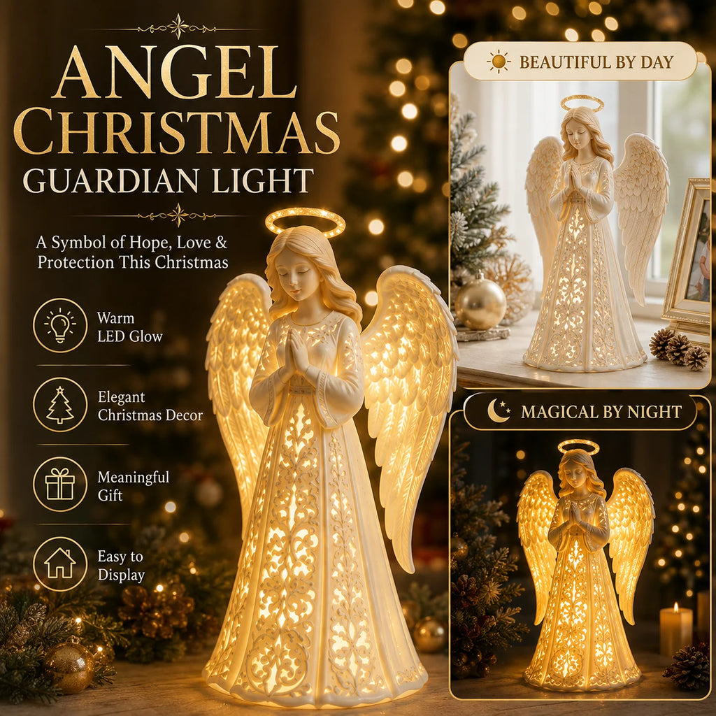 Angel Figurine | Battery-Powered Warm White LED | 30 cm