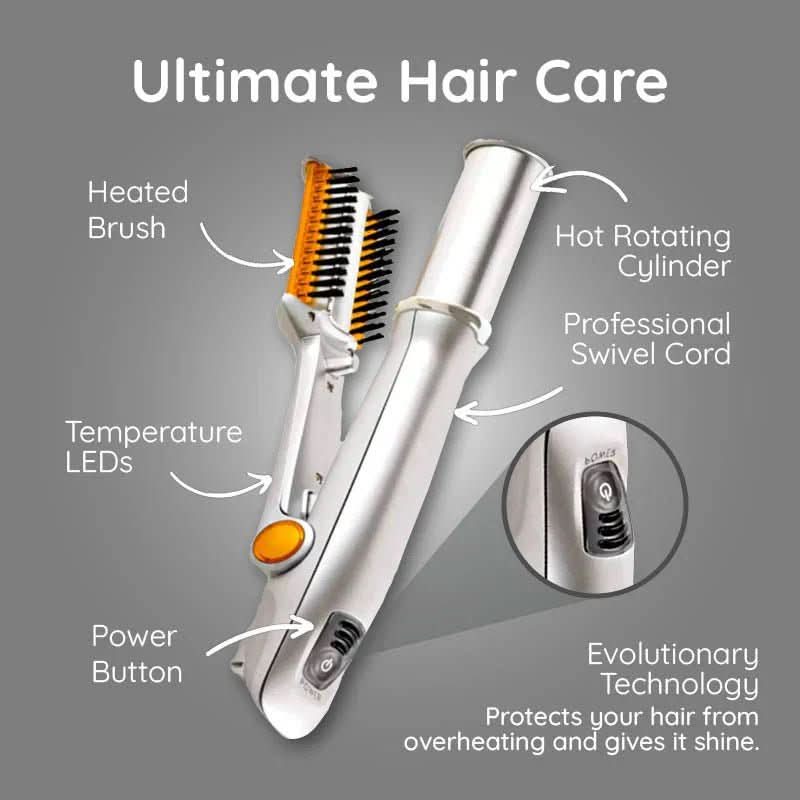 Rotating Hair Brush Styler | 32mm Ceramic Barrel | With Bag & Comb