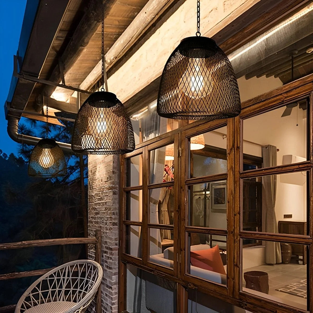 Bell Lantern | Solar Handwoven Rattan & Weatherproof