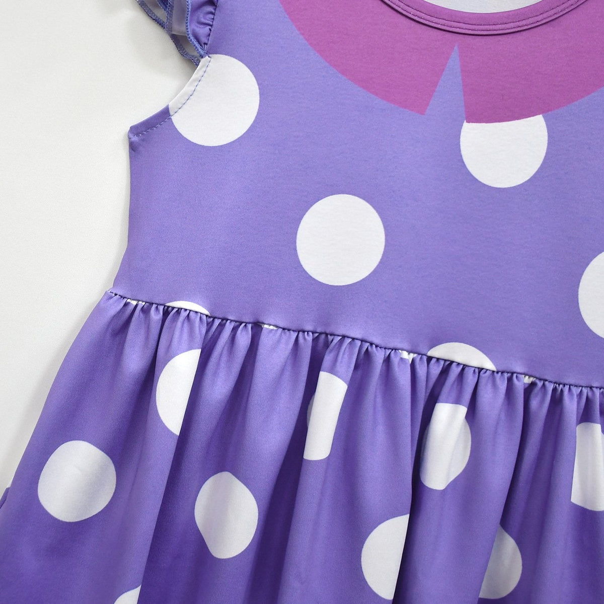 Kids Costume Dress | Polka Dot Print & Ruffle Sleeves