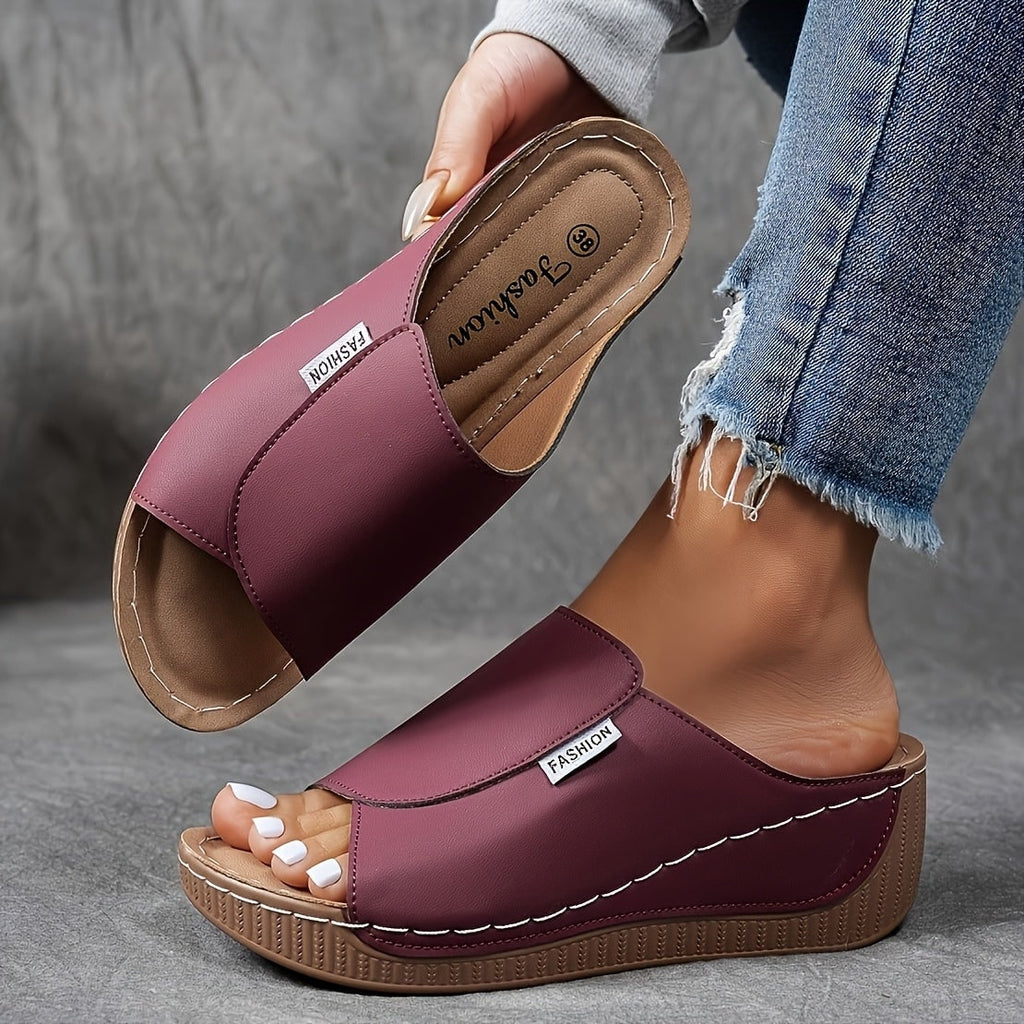 Wedge Sandals | Orthopedic Sole & Adjustable Straps | Slip-On