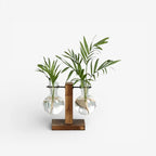 Tabletop Vase | Curved Base & Follower-Inspired Design | Brown