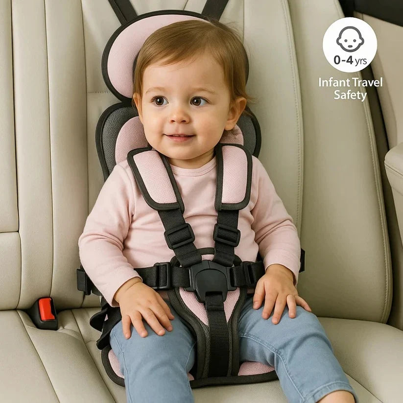Child Travel Seat | Foldable & Ultra-Light 5-Point Safety Harness