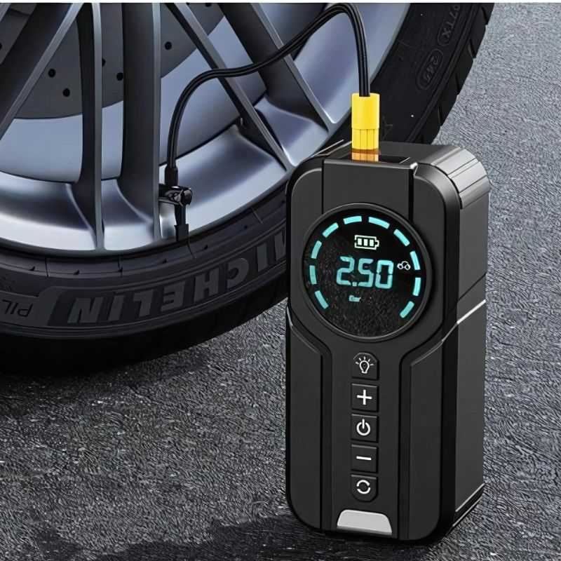 Jump Starter & Tire Inflator | Compact Multi-Function | USB-C Charging