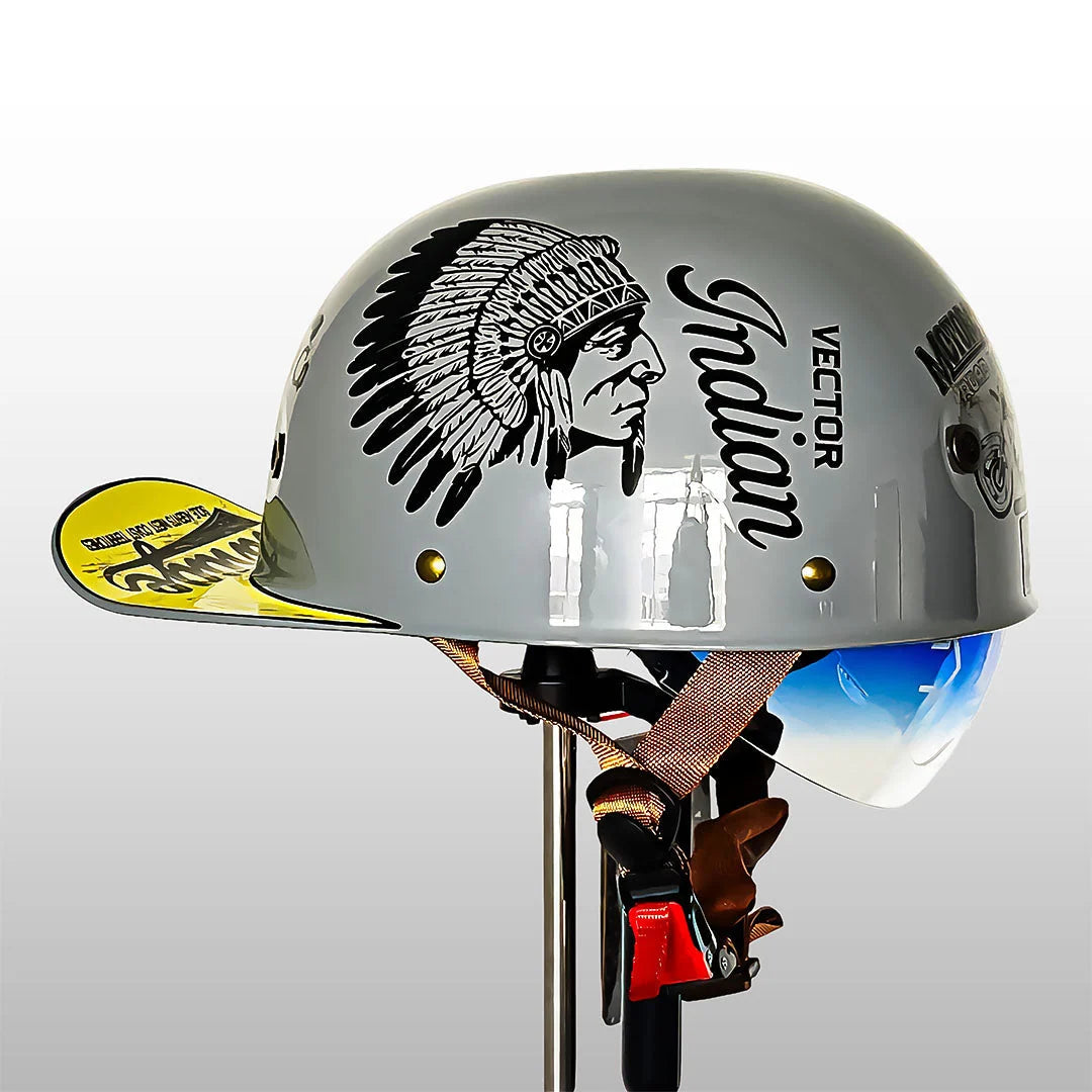 Motorcycle Helmet | Baseball Cap Style & Lightweight | DOT & ECE Certified