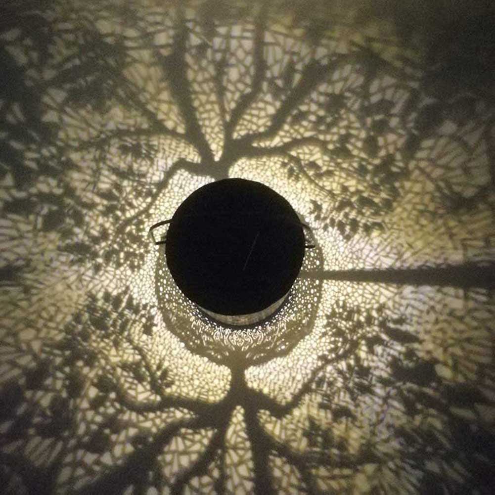 Lantern | Solar-Powered Wooden Shadow-Projecting & Weather-Resistant