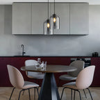Pendant Lamp | Double Amber & Smoke Glass | E27 LED-Compatible