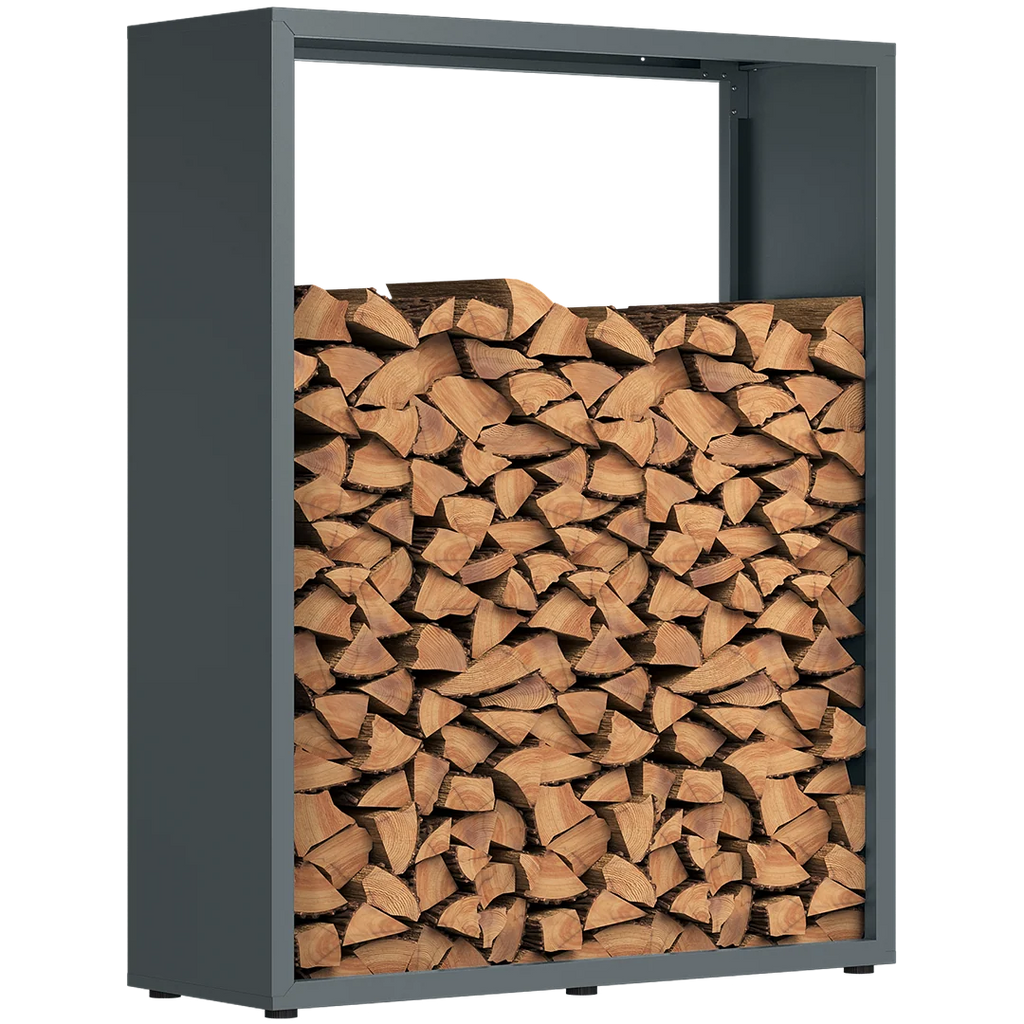 Firewood Rack | Galvanized Steel & Weather-Resistant | Adjustable Feet