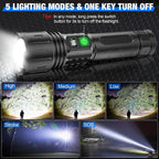 Tactical Flashlight | Ultra-Bright 100,000 Lumens & Power Bank