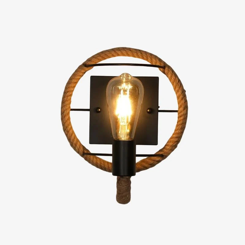 LED Wall Sconce | Coil-Inspired Black Metal