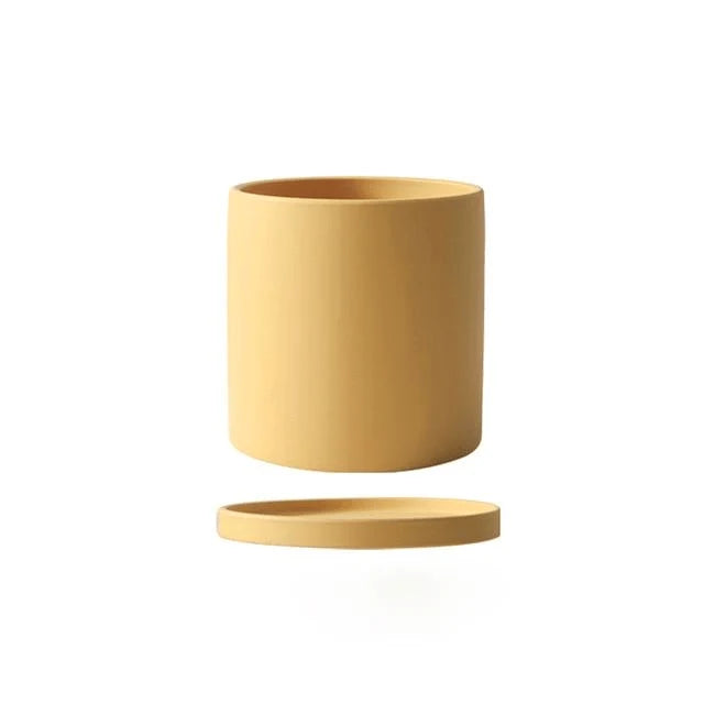 Plant Pot | Matte Glazed Ceramic, Matching Saucer & Drainage Hole