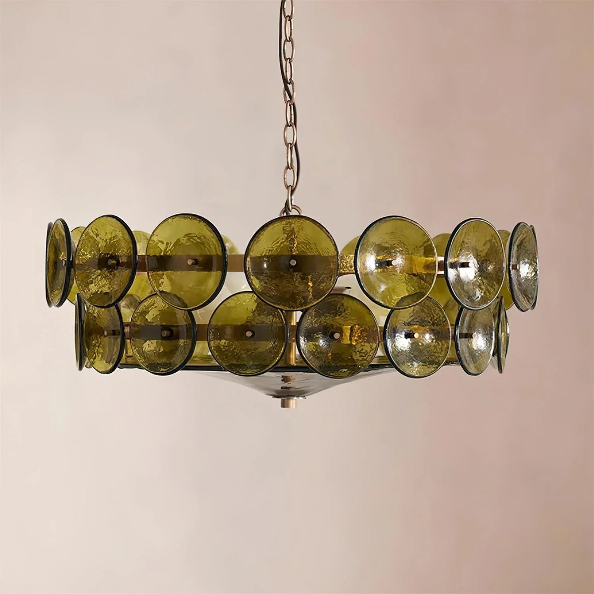 Ceiling Pendant Light | Metal & Glass | Dimmer Compatible