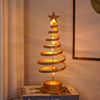 LED Christmas Tree | Spiral Design & Star Top | 33 cm