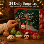 Advent Calendar | Soft Bao-Shaped Squishy Figures | 24-Day Christmas Countdown